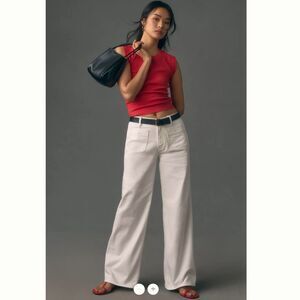 Anthropologie Pilcro Vintage Column High-Rise Wide-Leg Jeans